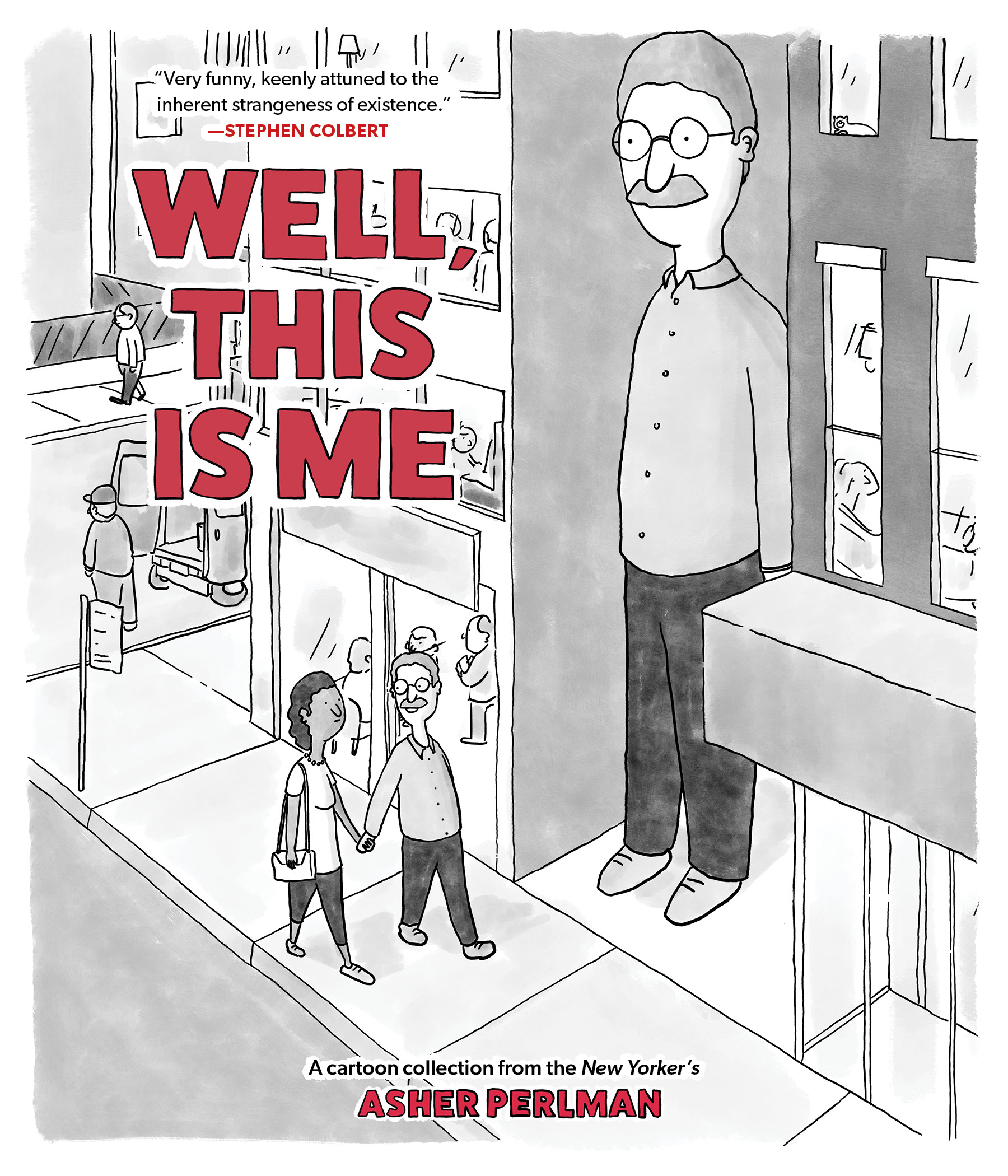 The cover of 'Well, this is me', a cartoon collection from Asher Perlman.